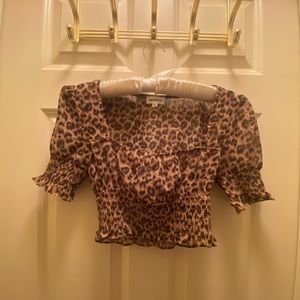 Animal Print Crop Top Superdown XS